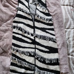 Chico's long cardigan, zebra print